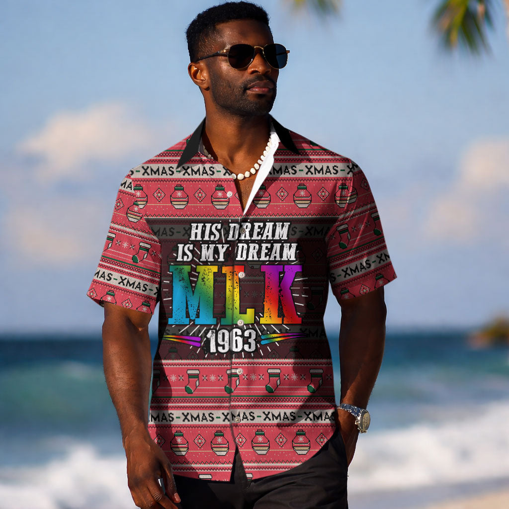 Martin Luther King Jr Christmas Hawaiian Shirt Civil Rights Quote Rainbow Gradient