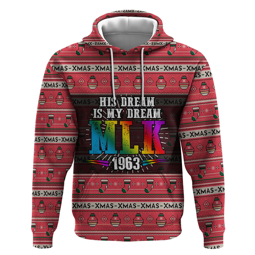 Martin Luther King Jr Christmas Hoodie Civil Rights Quote Rainbow Gradient