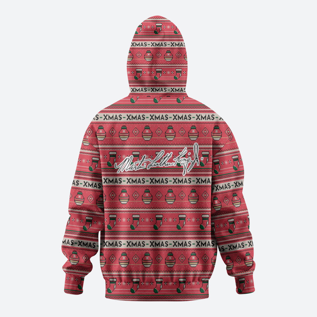 Martin Luther King Jr Christmas Hoodie Civil Rights Quote Rainbow Gradient