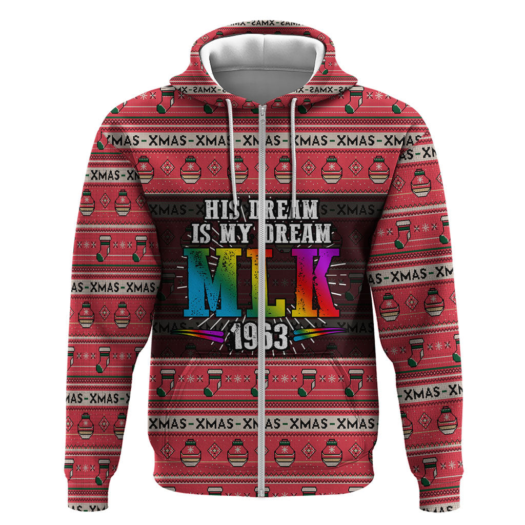 Martin Luther King Jr Christmas Hoodie Civil Rights Quote Rainbow Gradient
