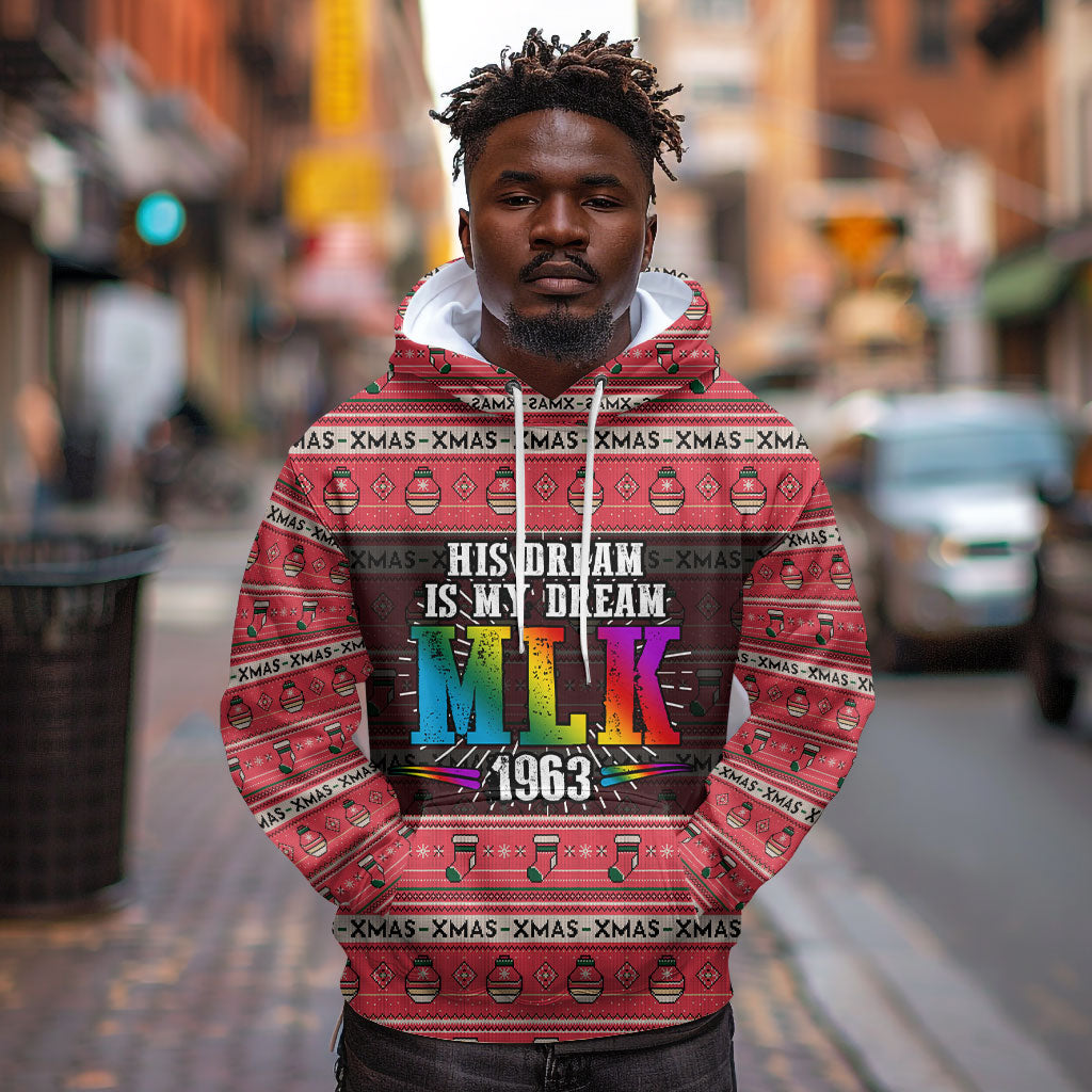Martin Luther King Jr Christmas Hoodie Civil Rights Quote Rainbow Gradient