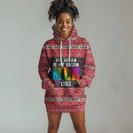 Martin Luther King Jr Christmas Hoodie Dress Civil Rights Quote Rainbow Gradient