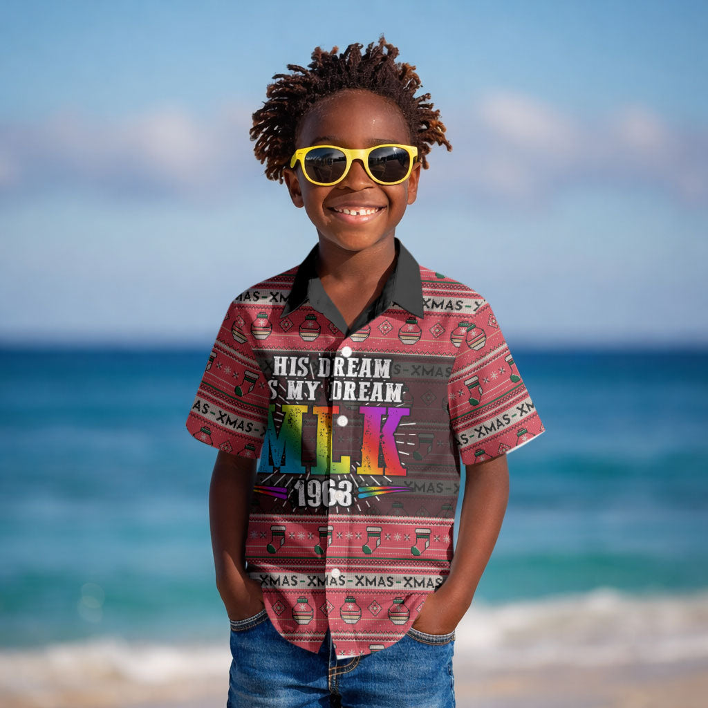 Martin Luther King Jr Christmas Kid Hawaiian Shirt Civil Rights Quote Rainbow Gradient