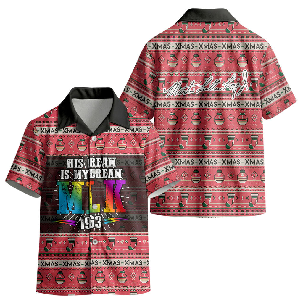 Martin Luther King Jr Christmas Kid Hawaiian Shirt Civil Rights Quote Rainbow Gradient