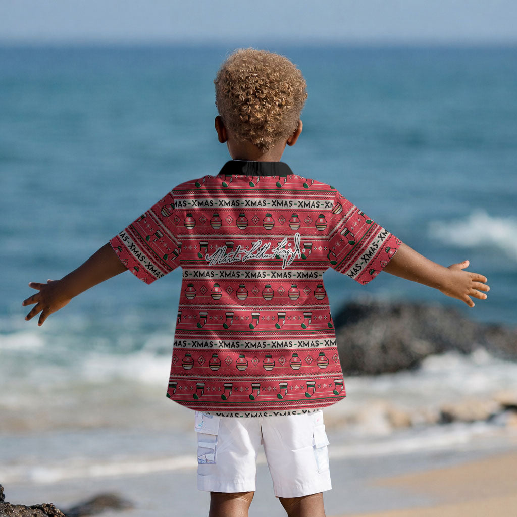 Martin Luther King Jr Christmas Kid Hawaiian Shirt Civil Rights Quote Rainbow Gradient
