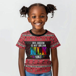 Martin Luther King Jr Christmas Kid T shirt Civil Rights Quote Rainbow Gradient