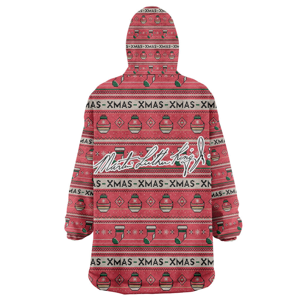 Martin Luther King Jr Christmas Kid Wearable Blanket Hoodie Civil Rights Quote Rainbow Gradient