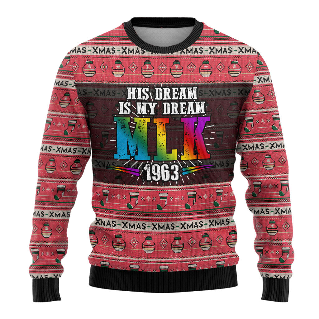 Martin Luther King Jr Christmas Ugly Christmas Sweater Civil Rights Quote Rainbow Gradient