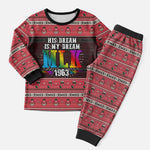 Martin Luther King Jr Christmas Pajama Set Civil Rights Quote Rainbow Gradient