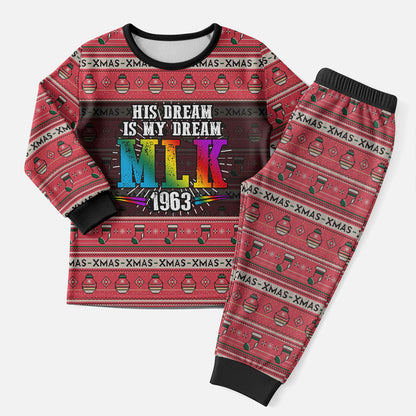 Martin Luther King Jr Christmas Pajama Set Civil Rights Quote Rainbow Gradient
