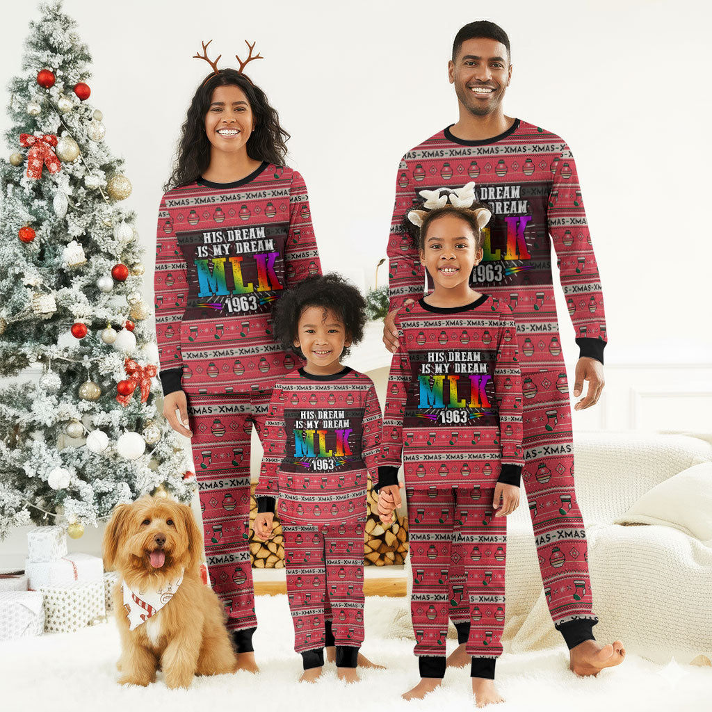 Martin Luther King Jr Christmas Pajama Set Civil Rights Quote Rainbow Gradient