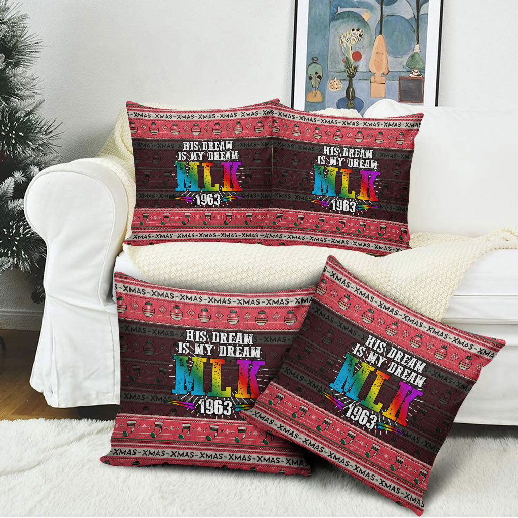 Martin Luther King Jr Christmas Pillow Cover Civil Rights Quote Rainbow Gradient