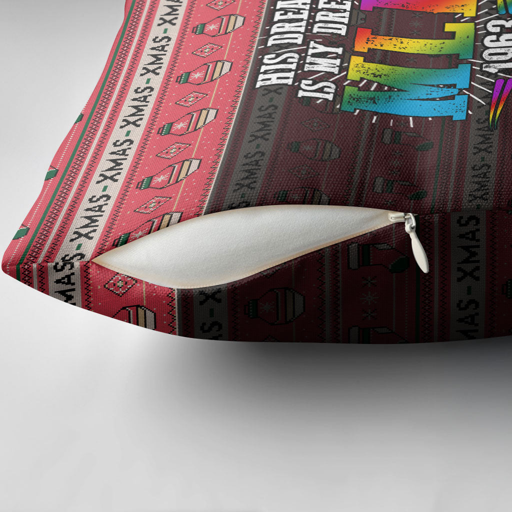 Martin Luther King Jr Christmas Pillow Cover Civil Rights Quote Rainbow Gradient