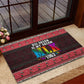 Martin Luther King Jr Christmas Rubber Doormat Civil Rights Quote Rainbow Gradient