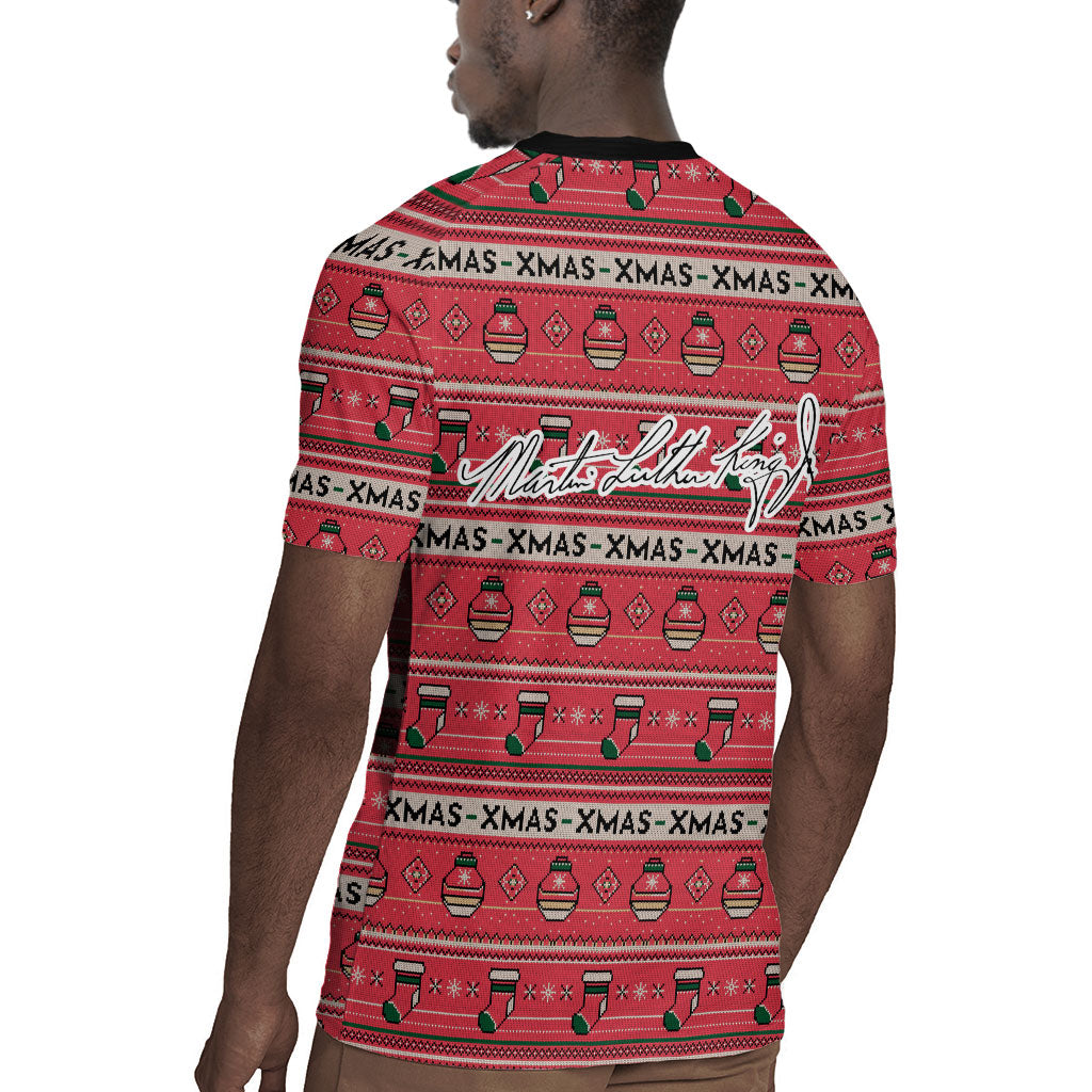 Martin Luther King Jr Christmas Rugby Jersey Civil Rights Quote Rainbow Gradient