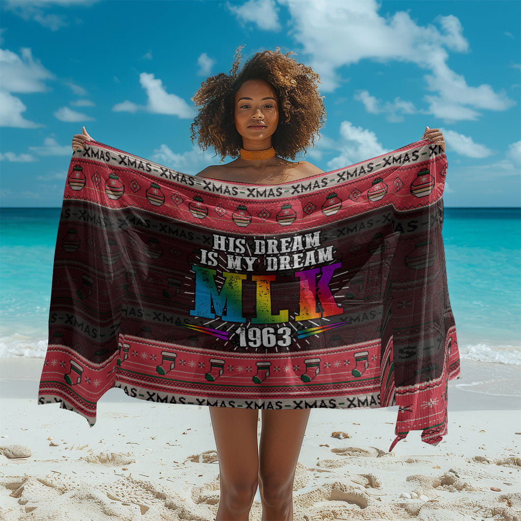 Martin Luther King Jr Christmas Sarong Civil Rights Quote Rainbow Gradient