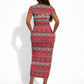 Martin Luther King Jr Christmas Short Sleeve Bodycon Dress Civil Rights Quote Rainbow Gradient