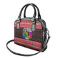 Martin Luther King Jr Christmas Shoulder Handbag Civil Rights Quote Rainbow Gradient