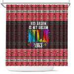 Martin Luther King Jr Christmas Shower Curtain Civil Rights Quote Rainbow Gradient