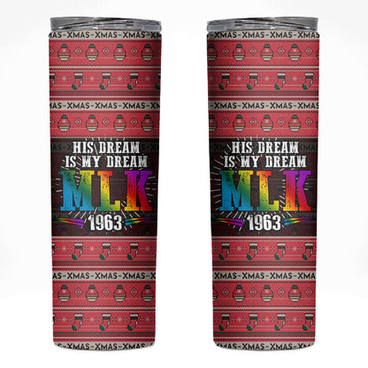 Martin Luther King Jr Christmas Skinny Tumbler Civil Rights Quote Rainbow Gradient