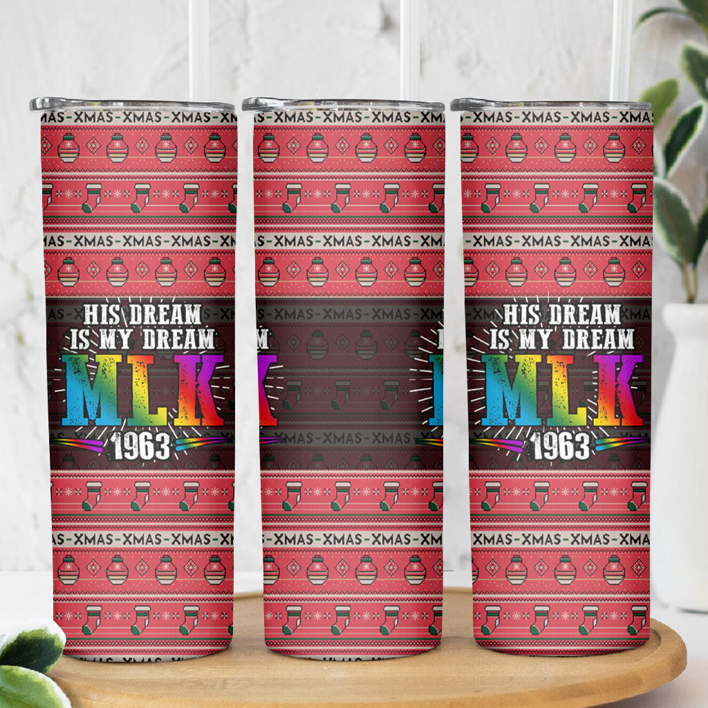 Martin Luther King Jr Christmas Skinny Tumbler Civil Rights Quote Rainbow Gradient