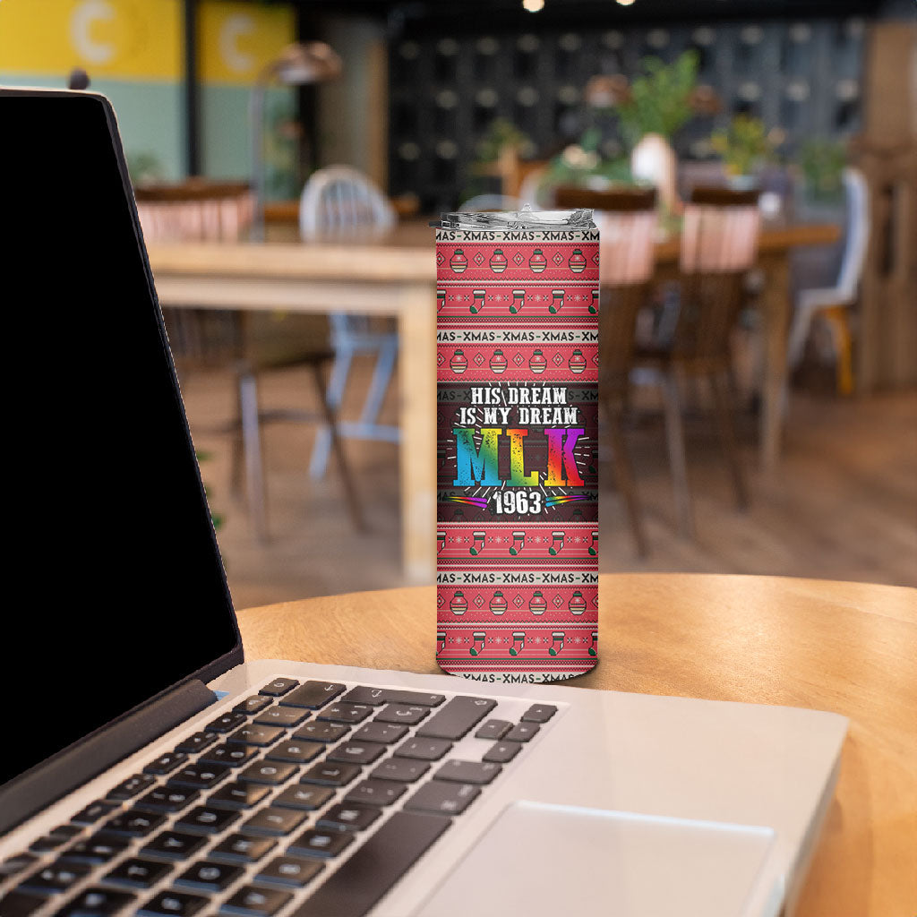 Martin Luther King Jr Christmas Skinny Tumbler Civil Rights Quote Rainbow Gradient