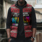 Martin Luther King Jr Christmas Sleeveless Puffer Jacket Civil Rights Quote Rainbow Gradient