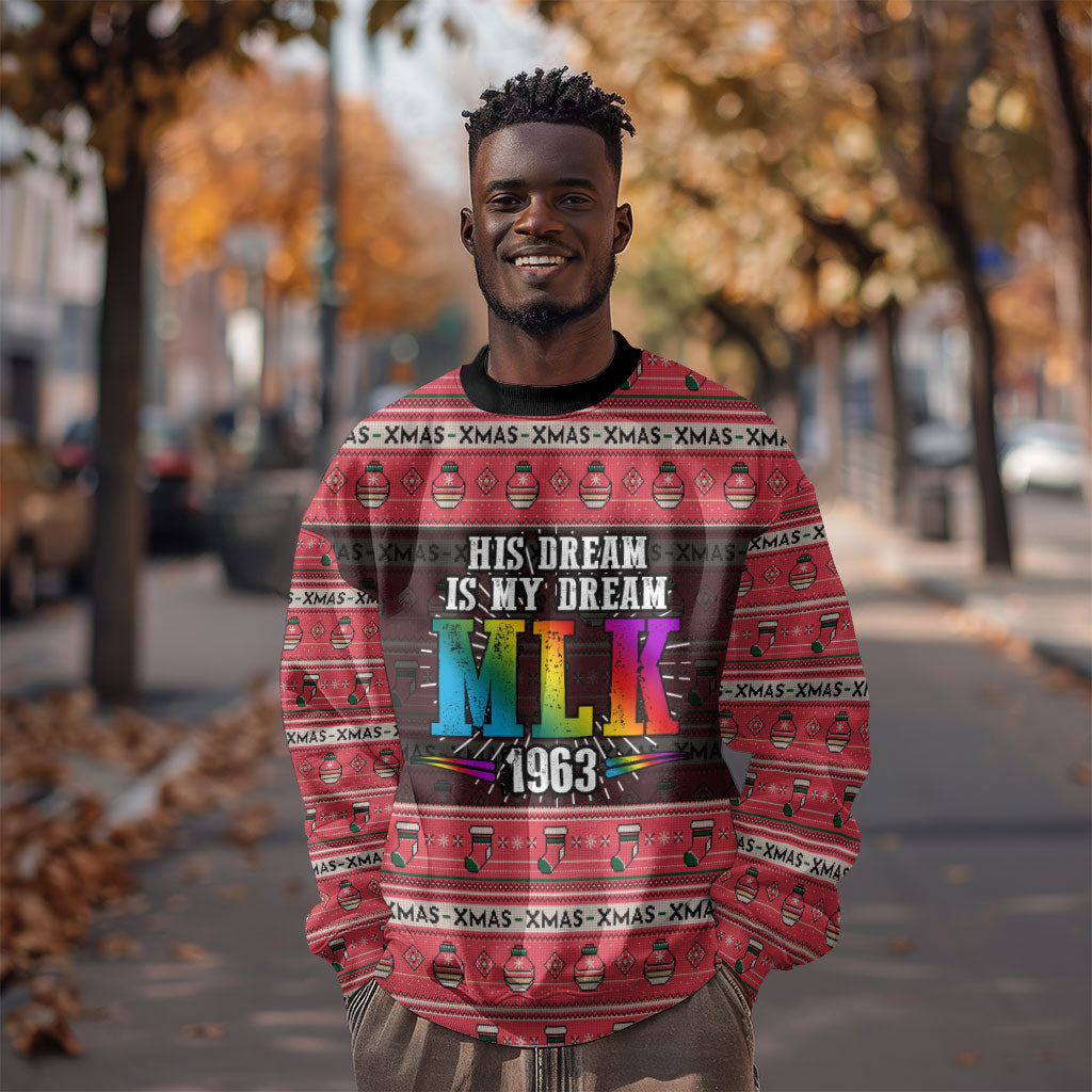 Martin Luther King Jr Christmas Sweatshirt Civil Rights Quote Rainbow Gradient