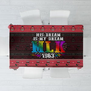 Martin Luther King Jr Christmas Tablecloth Civil Rights Quote Rainbow Gradient
