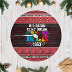 Martin Luther King Jr Christmas Tree Skirt Civil Rights Quote Rainbow Gradient