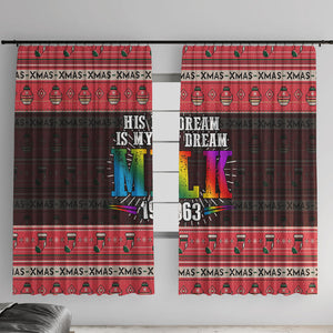 Martin Luther King Jr Christmas Window Curtain Civil Rights Quote Rainbow Gradient