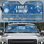 Martin Luther King Jr Christmas Auto Sun Shade I Have A Dream Quote Ugly Sweater Knitted Pattern