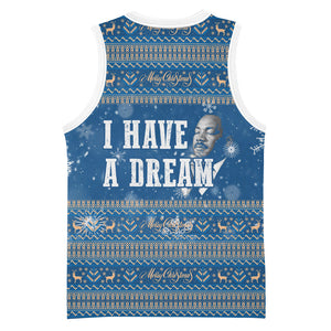 Martin Luther King Jr Christmas Basketball Jersey I Have A Dream Quote Ugly Sweater Knitted Pattern