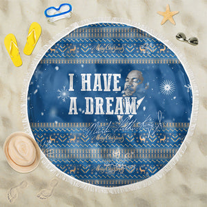 Martin Luther King Jr Christmas Beach Blanket I Have A Dream Quote Ugly Sweater Knitted Pattern