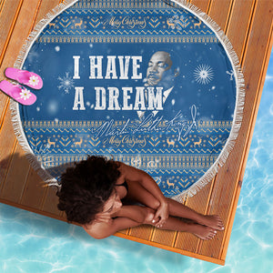 Martin Luther King Jr Christmas Beach Blanket I Have A Dream Quote Ugly Sweater Knitted Pattern