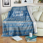 Martin Luther King Jr Christmas Blanket I Have A Dream Quote Ugly Sweater Knitted Pattern