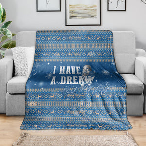Martin Luther King Jr Christmas Blanket I Have A Dream Quote Ugly Sweater Knitted Pattern