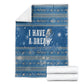 Martin Luther King Jr Christmas Blanket I Have A Dream Quote Ugly Sweater Knitted Pattern