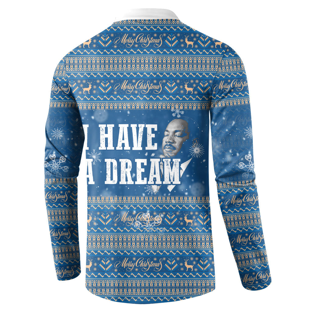 Martin Luther King Jr Christmas Button Sweatshirt I Have A Dream Quote Ugly Sweater Knitted Pattern