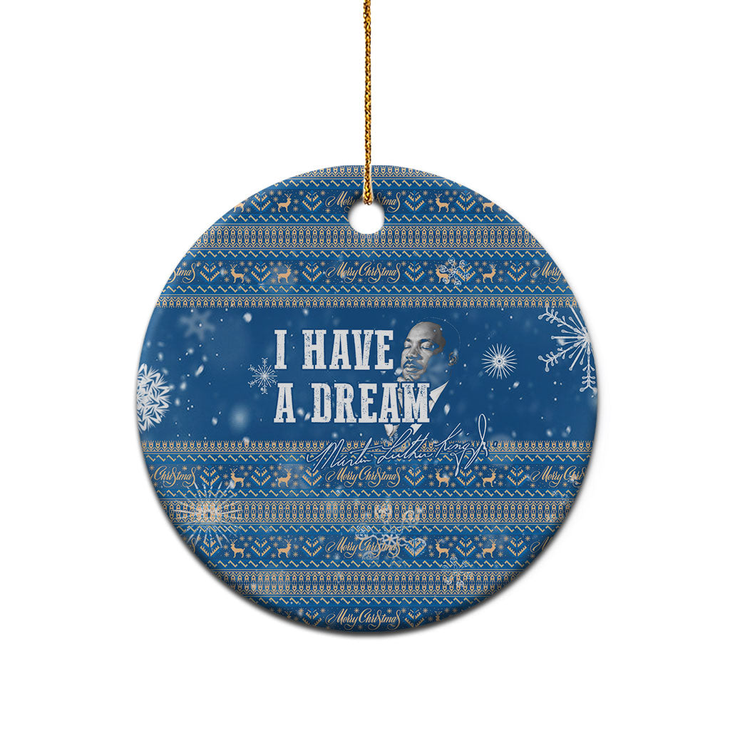 Martin Luther King Jr Christmas Ceramic Ornament I Have A Dream Quote Ugly Knitted Pattern
