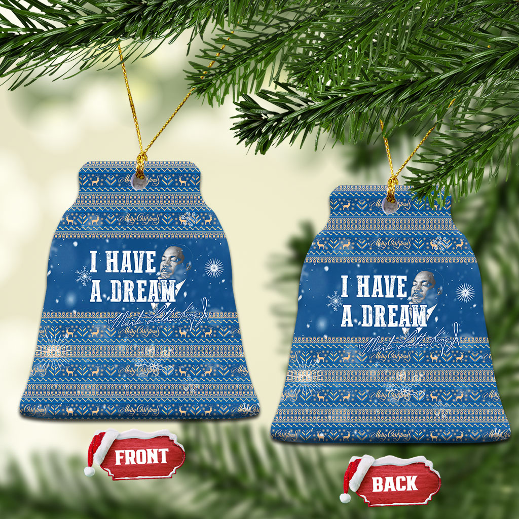 Martin Luther King Jr Christmas Ceramic Ornament I Have A Dream Quote Ugly Knitted Pattern