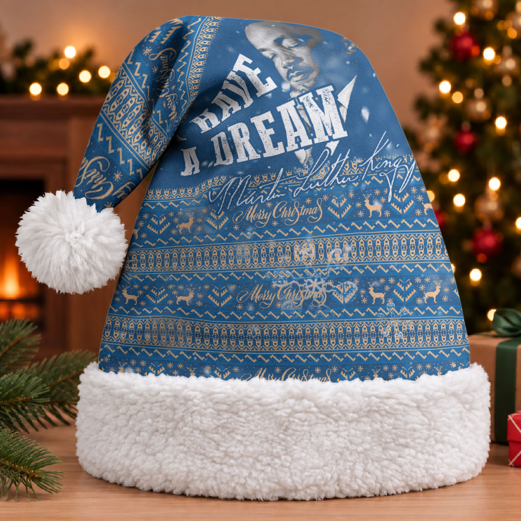 Martin Luther King Jr Christmas Santa Hat I Have A Dream Quote Ugly Knitted Pattern