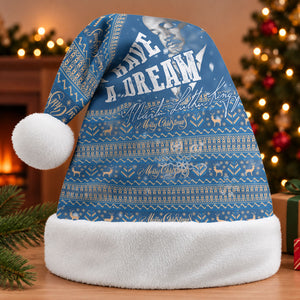 Martin Luther King Jr Christmas Santa Hat I Have A Dream Quote Ugly Knitted Pattern