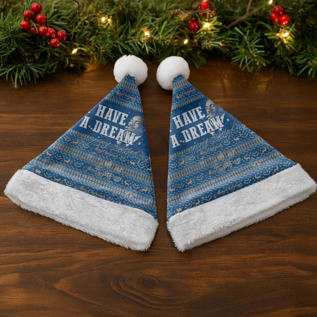 Martin Luther King Jr Christmas Santa Hat I Have A Dream Quote Ugly Knitted Pattern