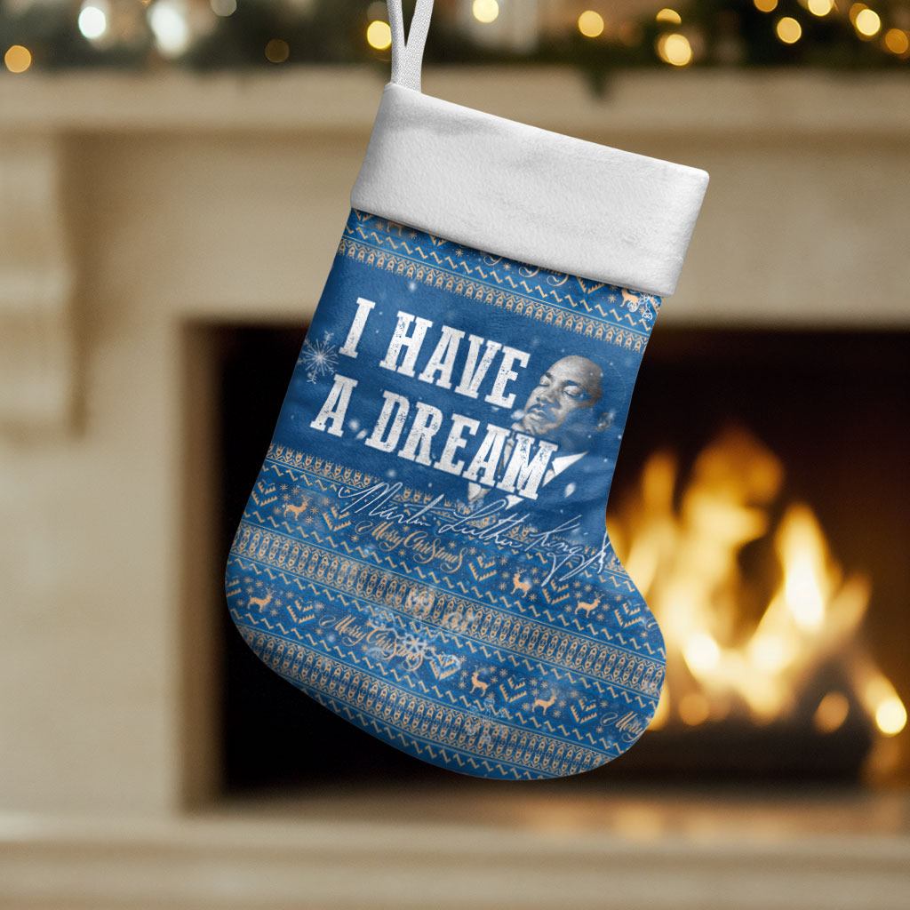 Martin Luther King Jr Christmas Stocking I Have A Dream Quote Ugly Knitted Pattern