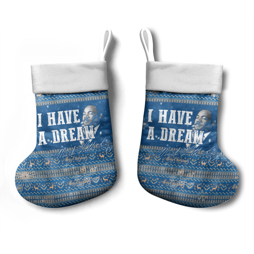Martin Luther King Jr Christmas Stocking I Have A Dream Quote Ugly Knitted Pattern