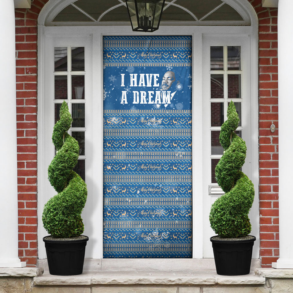 Martin Luther King Jr Christmas Door Cover I Have A Dream Quote Ugly Sweater Knitted Pattern