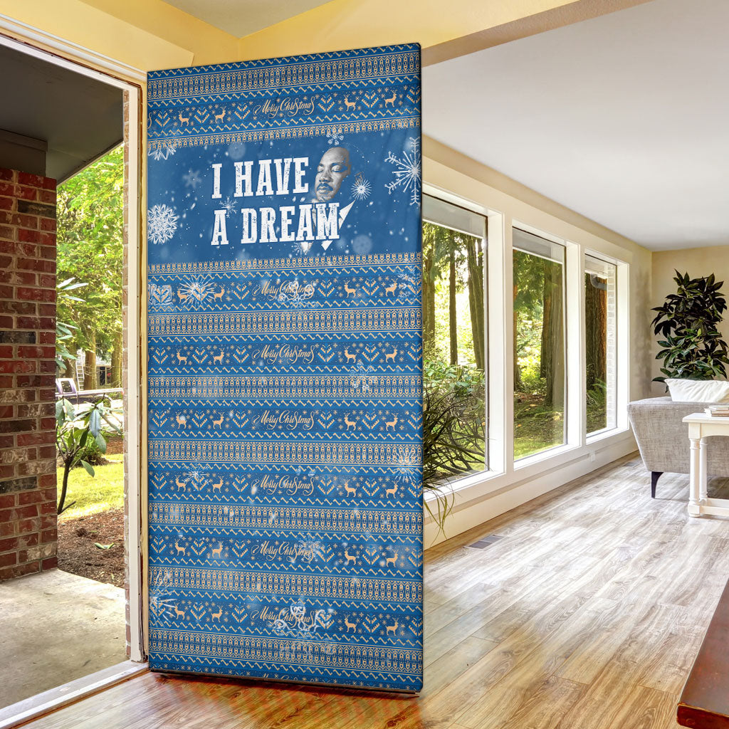 Martin Luther King Jr Christmas Door Cover I Have A Dream Quote Ugly Sweater Knitted Pattern
