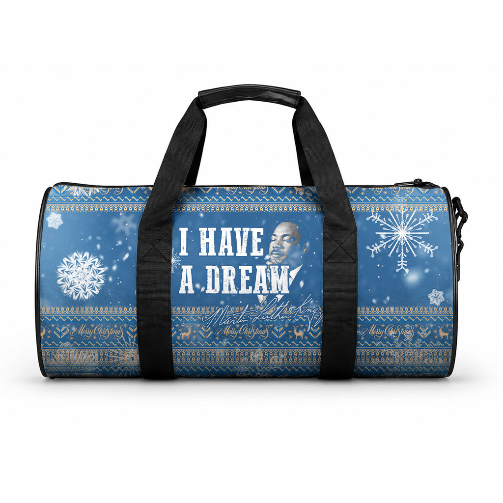 Martin Luther King Jr Christmas Duffle Bag I Have A Dream Quote Ugly Sweater Knitted Pattern