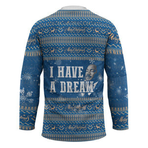 Martin Luther King Jr Christmas Hockey Jersey I Have A Dream Quote Ugly Sweater Knitted Pattern